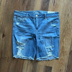 Skinny Bermuda Jean Shorts